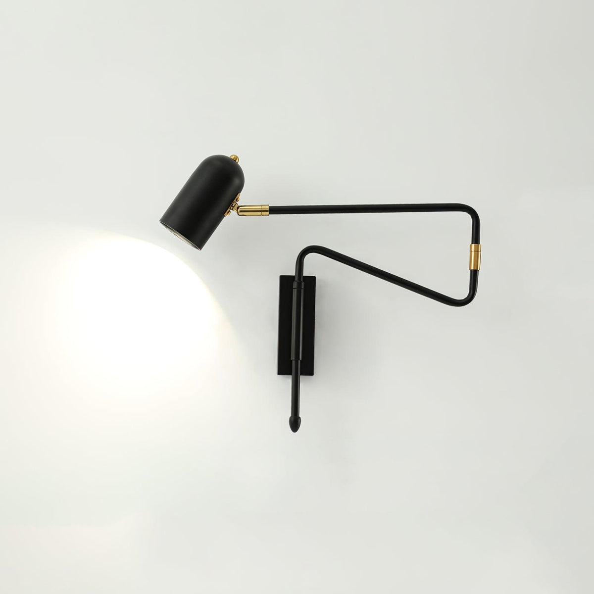 Adjustable Arm Reading Wall Lamp with Dimmable LED — detail view