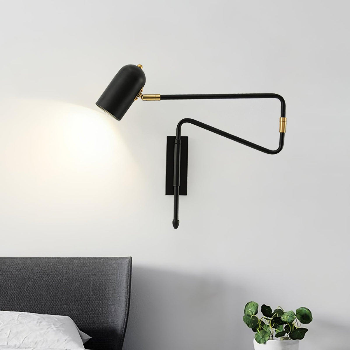 Adjustable Arm Reading Wall Lamp with Dimmable LED