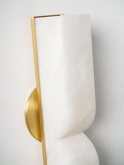Alabaster Wall Sconce with Adjustable Light Direction