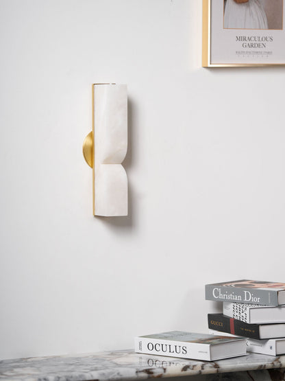 Alabaster Wall Sconce with Adjustable Light Direction