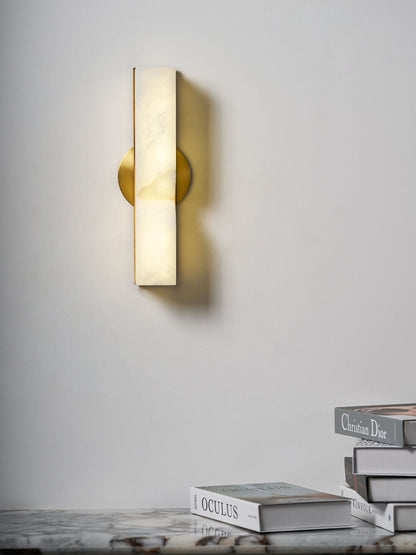 Alabaster Wall Sconce with Adjustable Light Direction