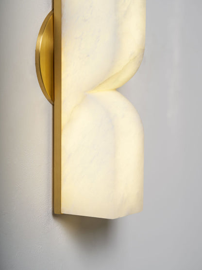 Alabaster Wall Sconce with Adjustable Light Direction
