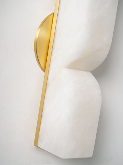 Alabaster Wall Sconce with Adjustable Light Direction