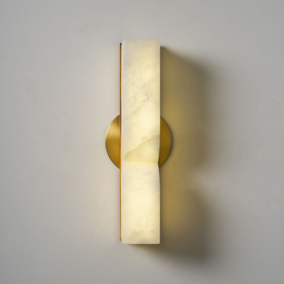 Alabaster Wall Sconce with Adjustable Light Direction