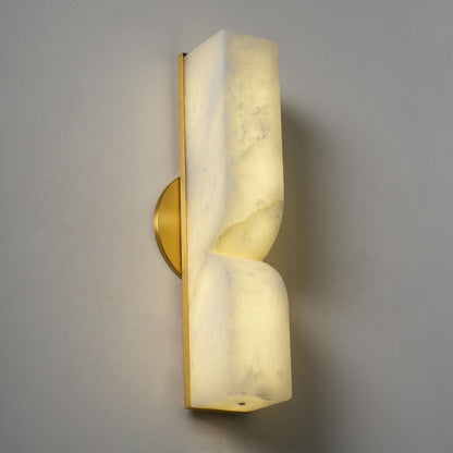 Alabaster Wall Sconce with Adjustable Light Direction