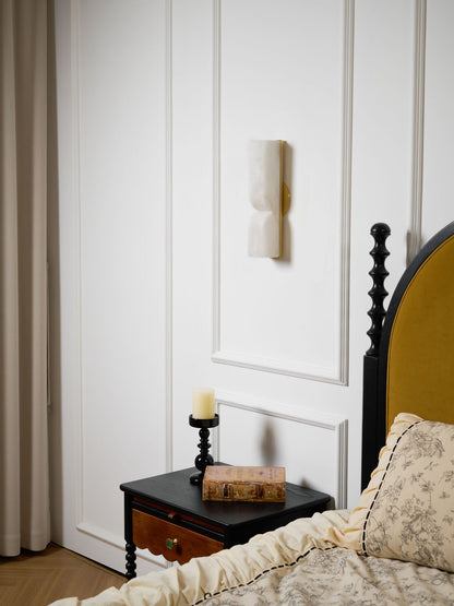 Alabaster Wall Sconce with Adjustable Light Direction