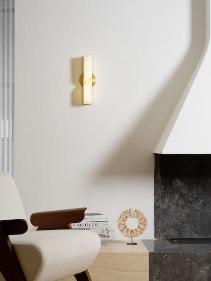 Alabaster Wall Sconce with Adjustable Light Direction