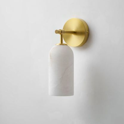 Pillar Alabaster Wall Sconce, Soft Ambient Light