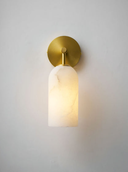 Pillar Alabaster Wall Sconce, Soft Ambient Light