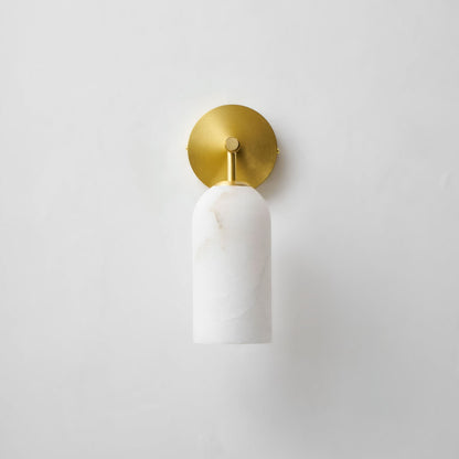 Pillar Alabaster Wall Sconce, Soft Ambient Light