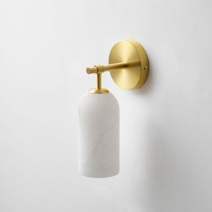 Pillar Alabaster Wall Sconce, Soft Ambient Light