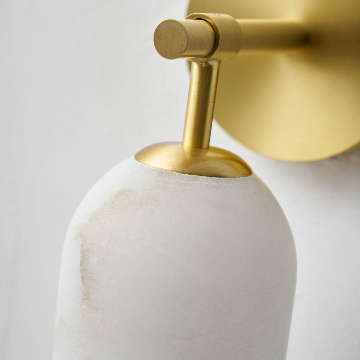 Pillar Alabaster Wall Sconce, Soft Ambient Light
