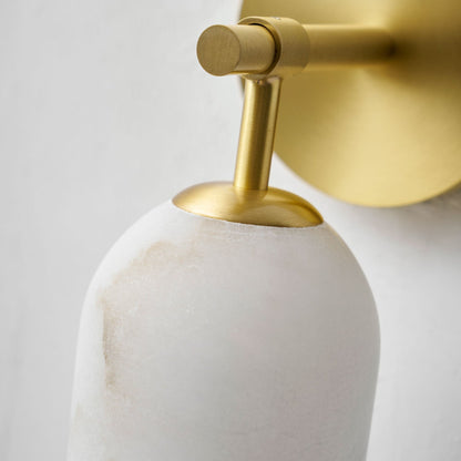 Pillar Alabaster Wall Sconce, Soft Ambient Light