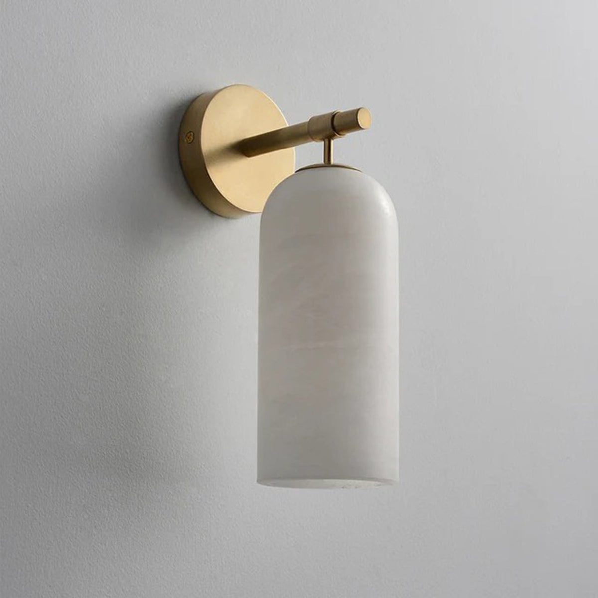 Pillar Alabaster Wall Sconce, Soft Ambient Light