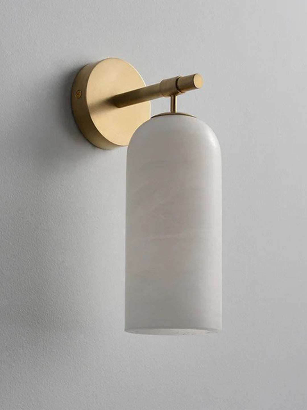 Pillar Alabaster Wall Sconce, Soft Ambient Light