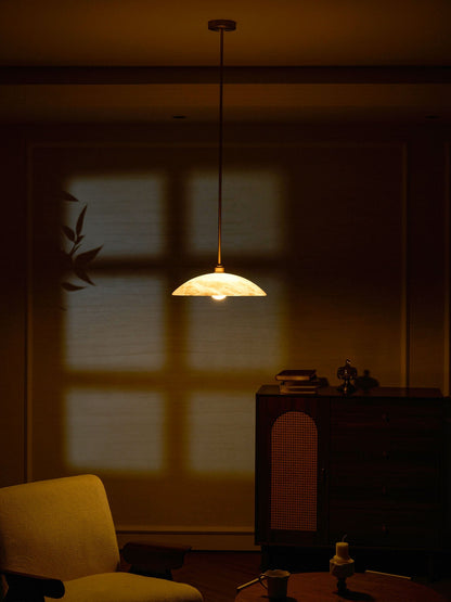 Alabaster Dome Pendant Lamp Position 58
