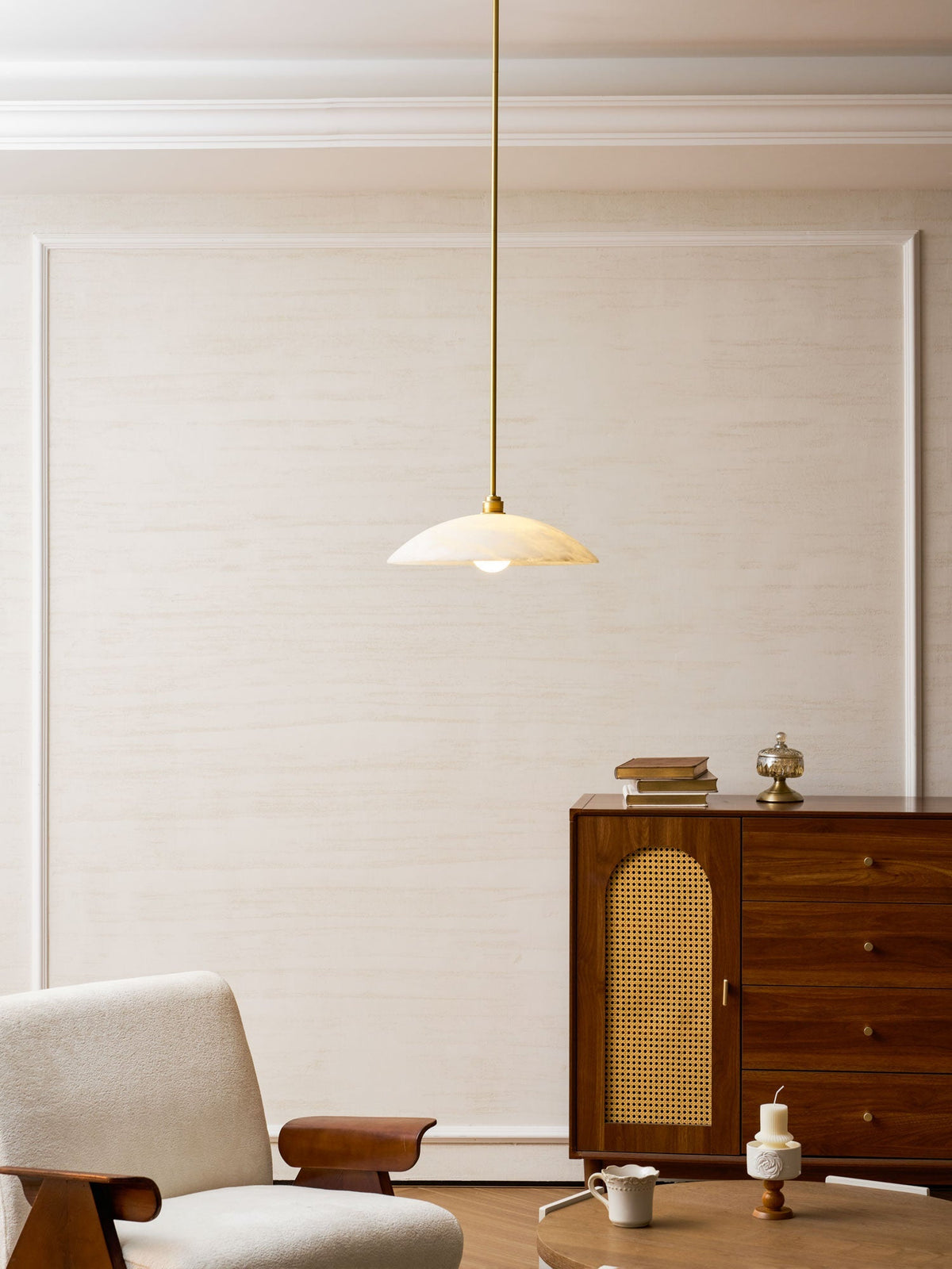 Alabaster Dome Pendant Lamp Position 53