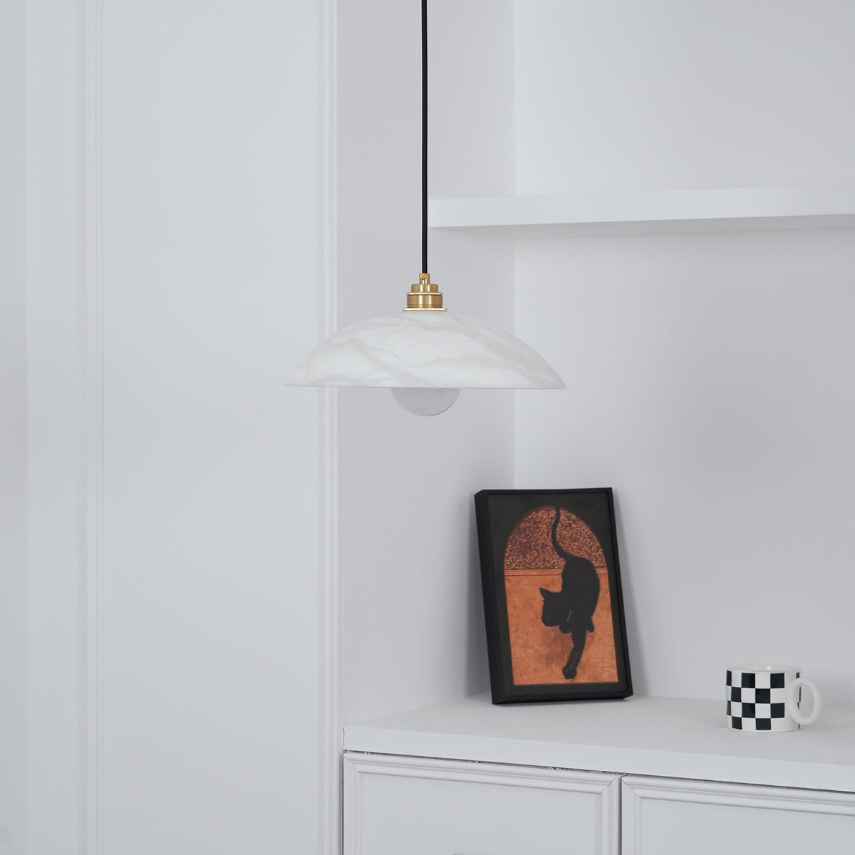 Alabaster Dome Pendant Lamp Position 22