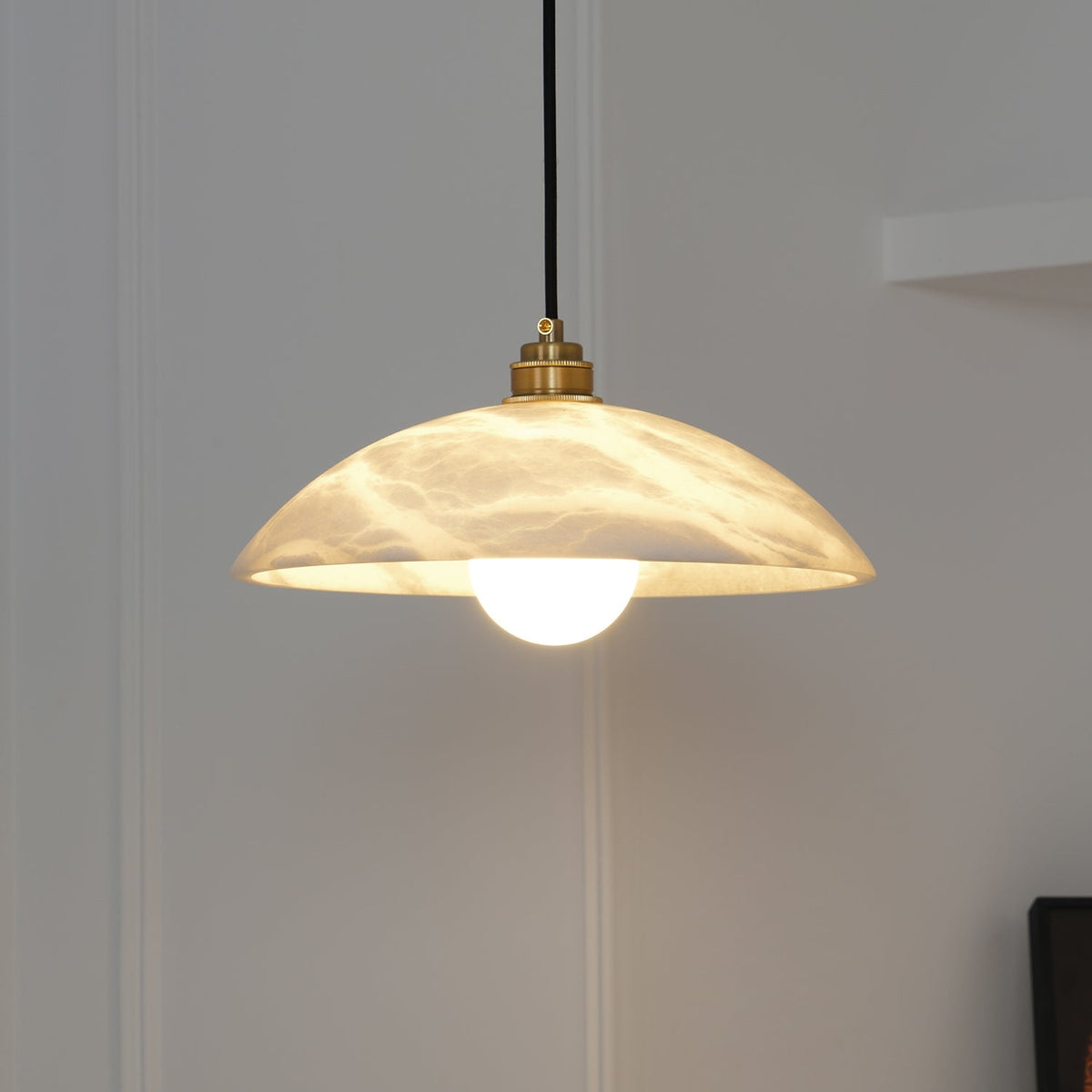 Alabaster Dome Pendant Lamp Position 9
