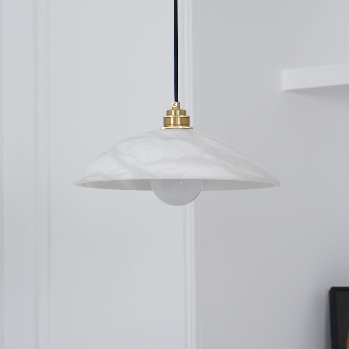 Alabaster Dome Pendant Lamp Position 25