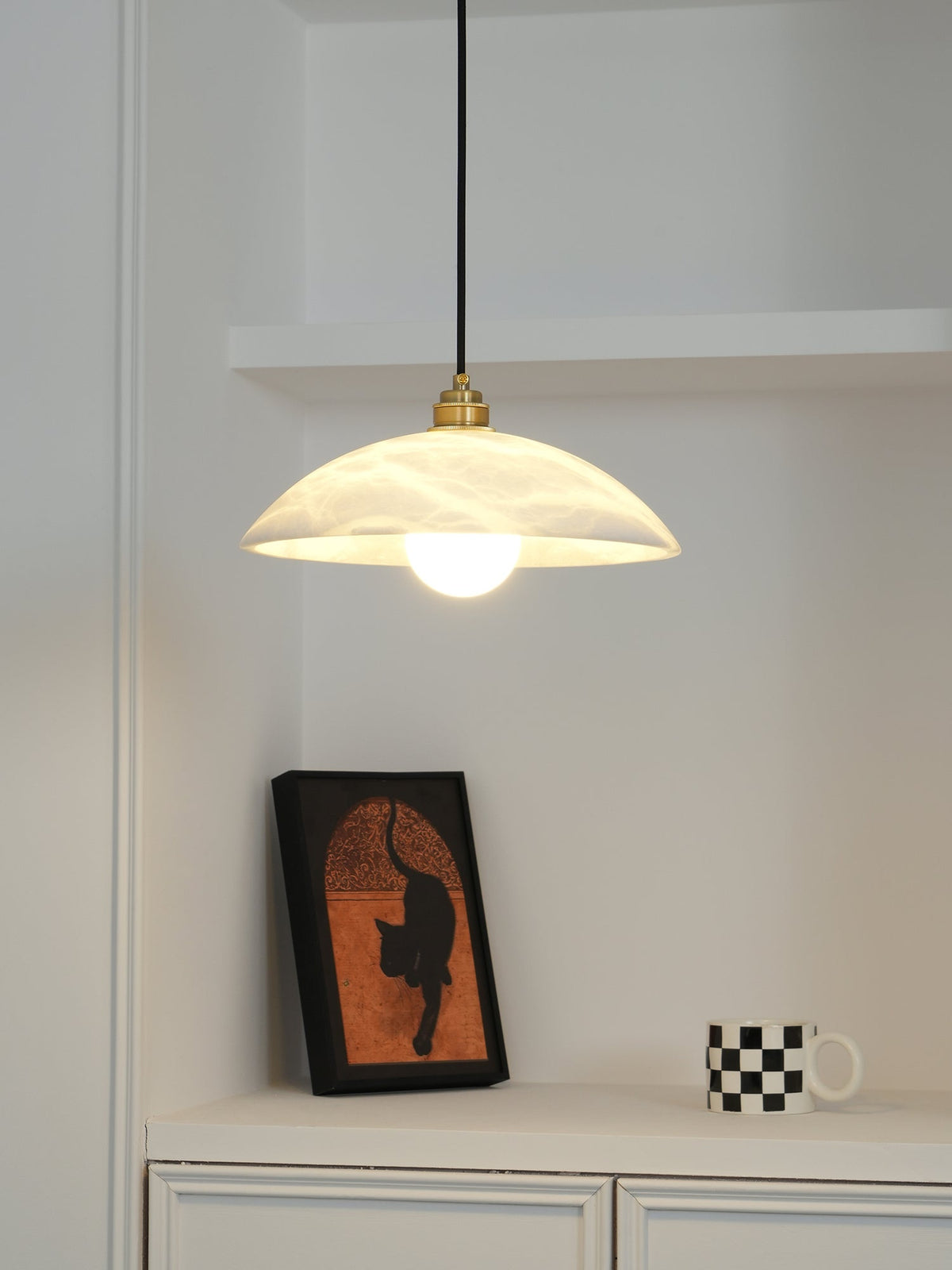 Alabaster Dome Pendant Lamp Position 27