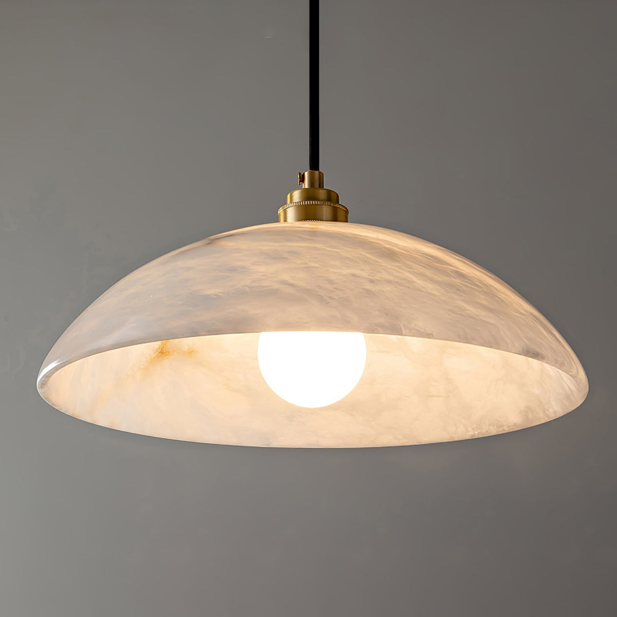 Alabaster Dome Pendant Lamp Position 12