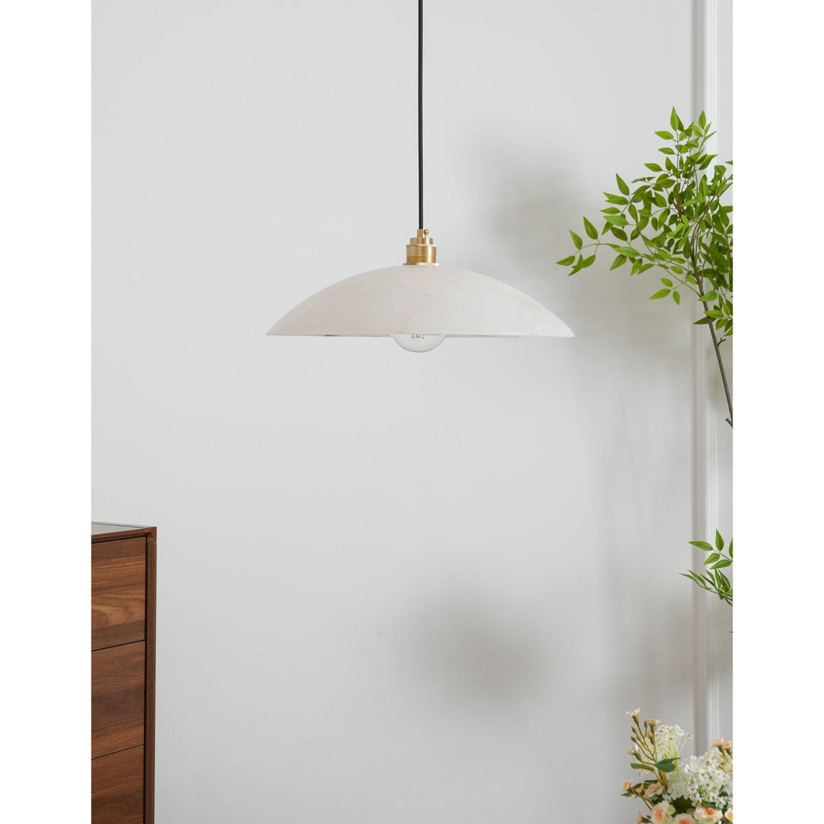 Alabaster Dome Pendant Lamp Position 38