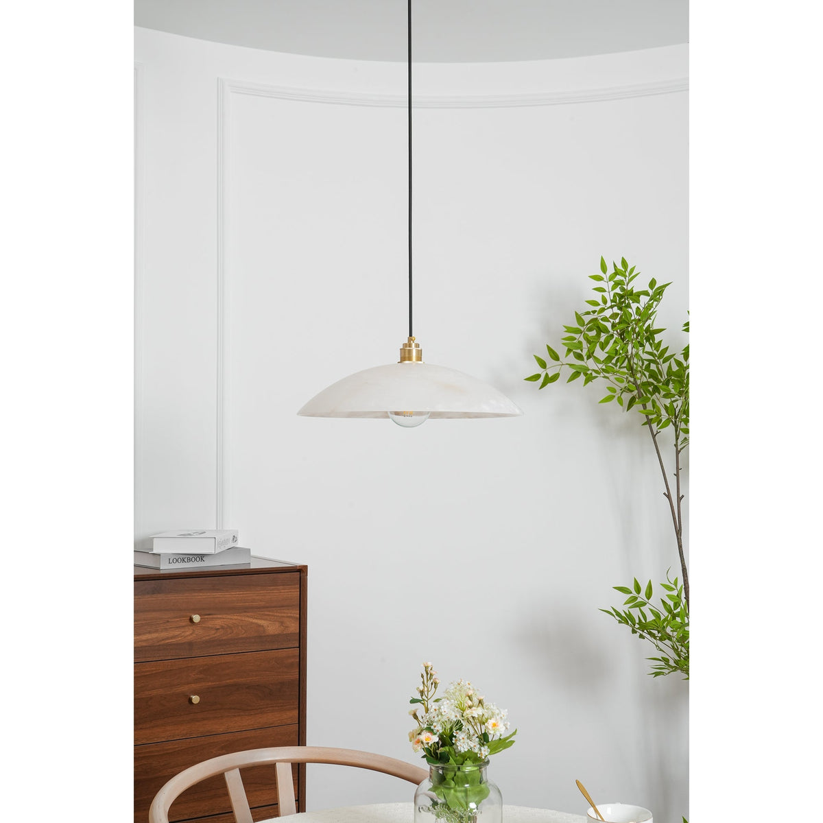 Alabaster Dome Pendant Lamp Position 41