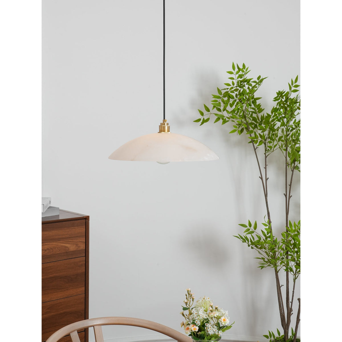 Alabaster Dome Pendant Lamp Position 42