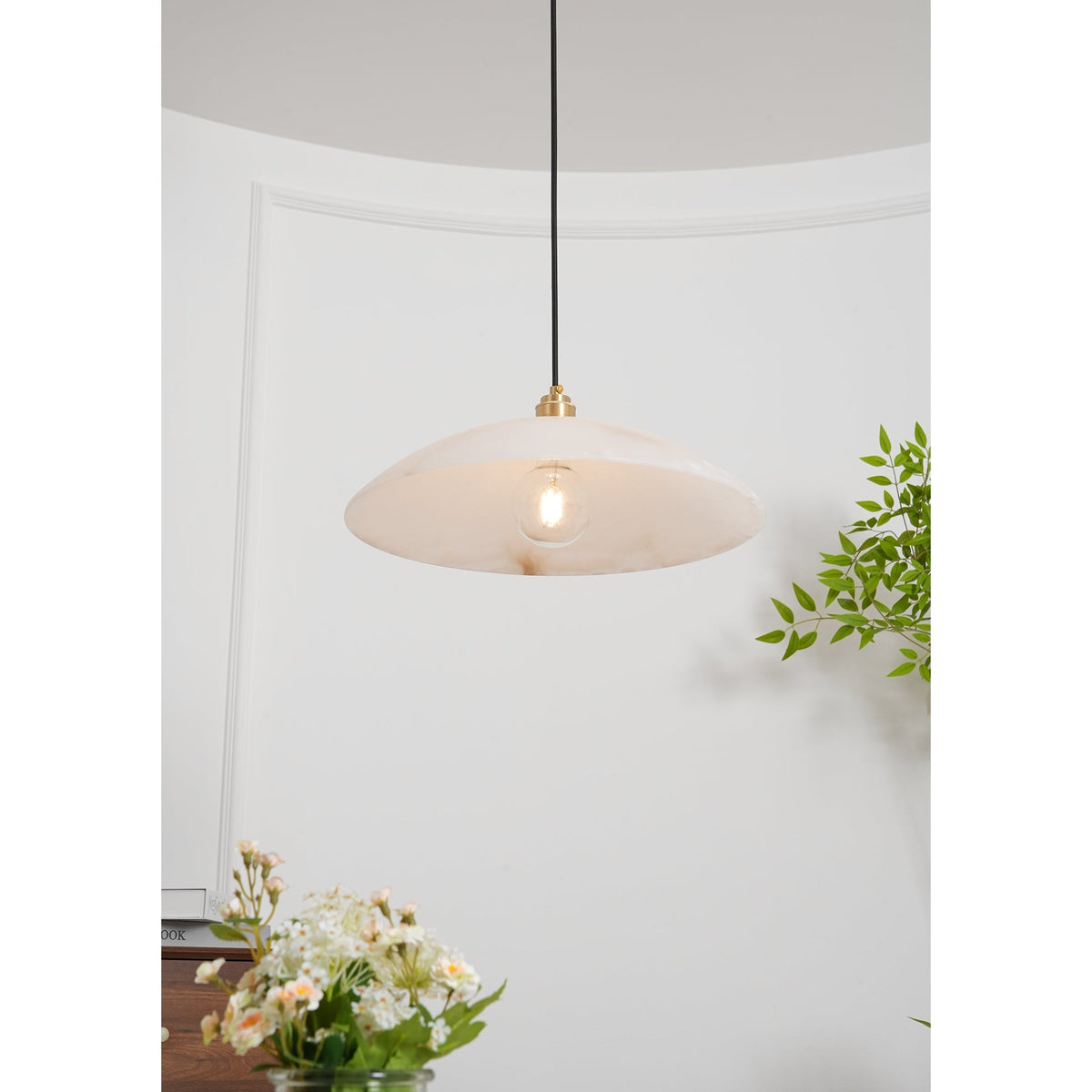 Alabaster Dome Pendant Lamp Position 43