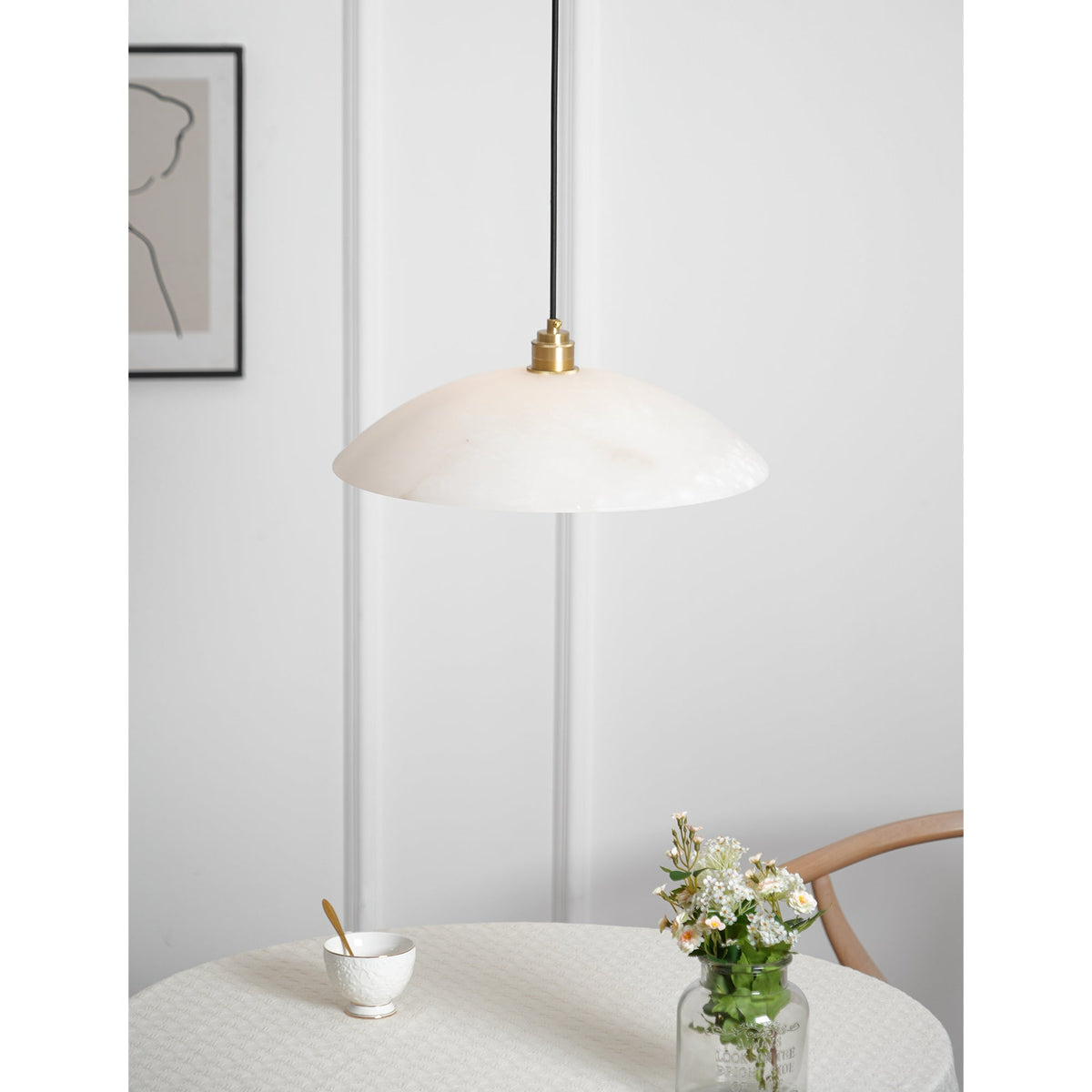 Alabaster Dome Pendant Lamp Position 49