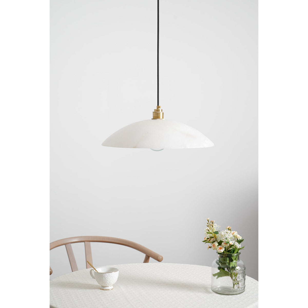 Alabaster Dome Pendant Lamp Position 29