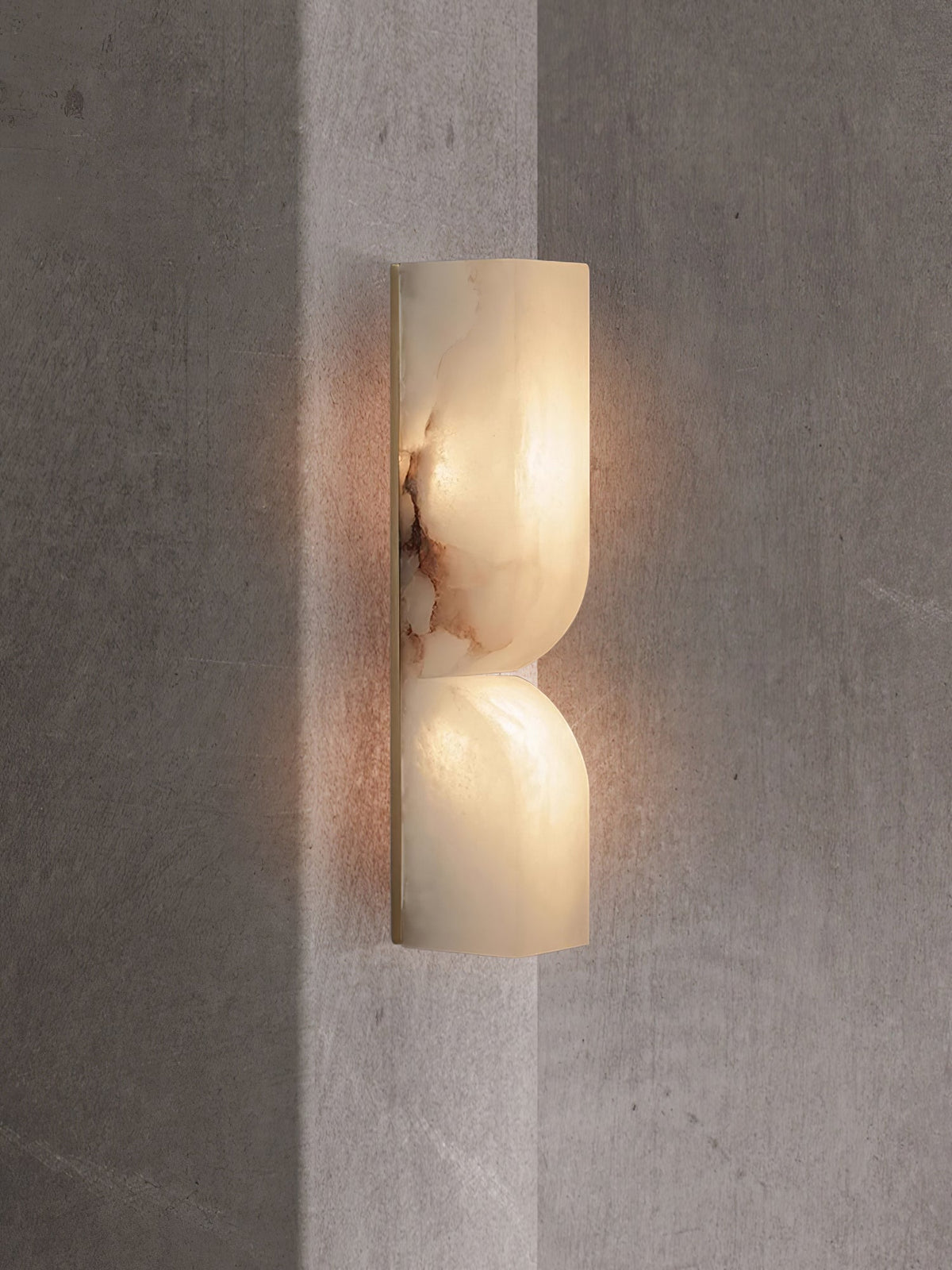 Alabaster Wall Sconce with Adjustable Light Direction