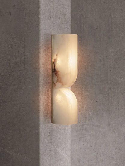 Alabaster Wall Sconce with Adjustable Light Direction