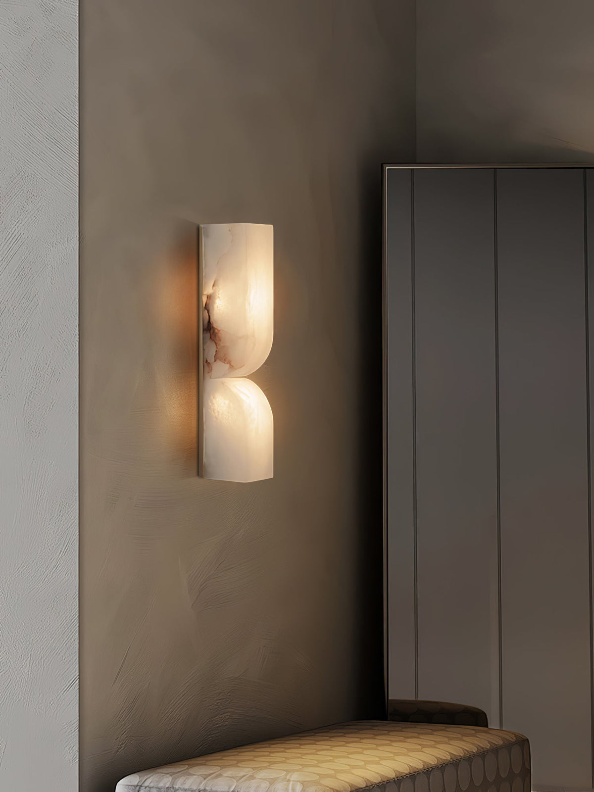 Alabaster Wall Sconce with Adjustable Light Direction