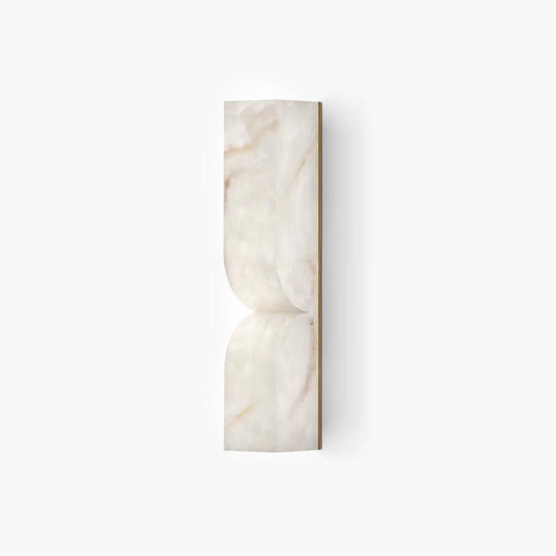 Alabaster Wall Sconce with Adjustable Light Direction — front view