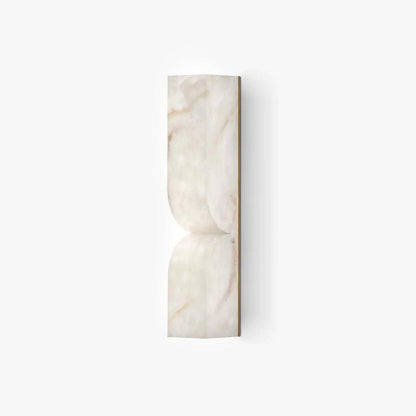 Alabaster Wall Sconce with Adjustable Light Direction — front view