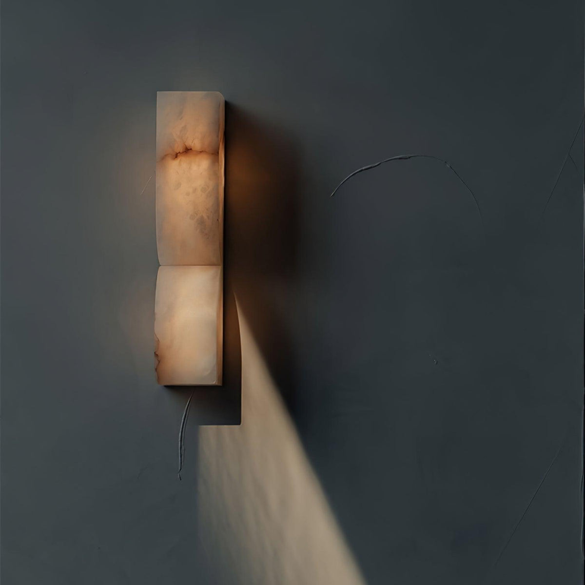 Alabaster Wall Sconce with Adjustable Light Direction