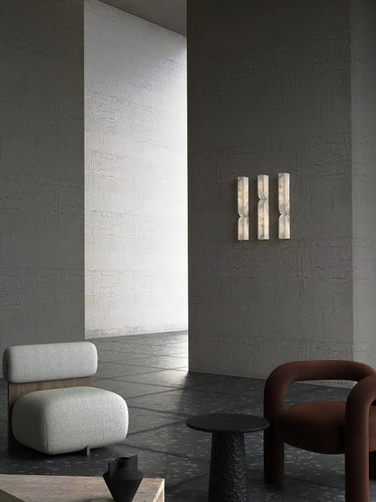 Alabaster Wall Sconce with Adjustable Light Direction