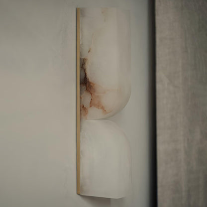Alabaster Wall Sconce with Adjustable Light Direction