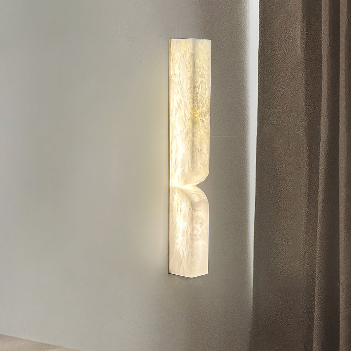 Alabaster Wall Sconce with Adjustable Light Direction