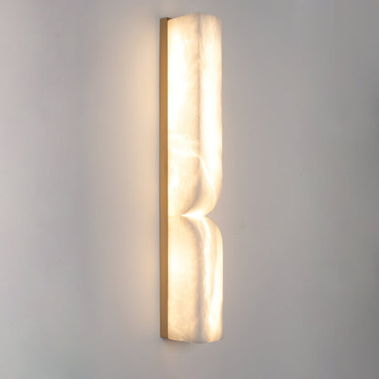 Alabaster Wall Sconce with Adjustable Light Direction