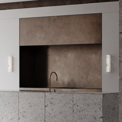 Alabaster Wall Sconce with Adjustable Light Direction