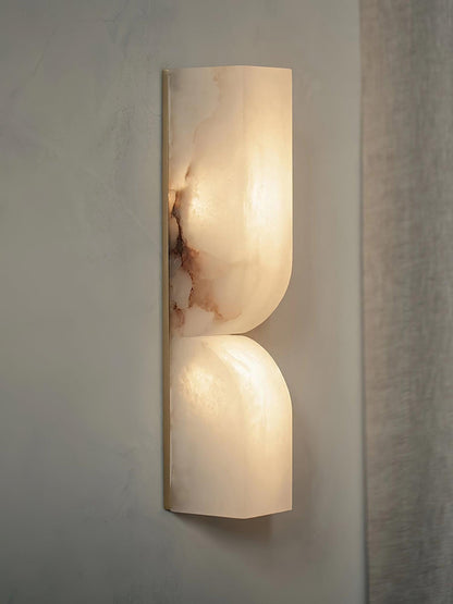Alabaster Wall Sconce with Adjustable Light Direction