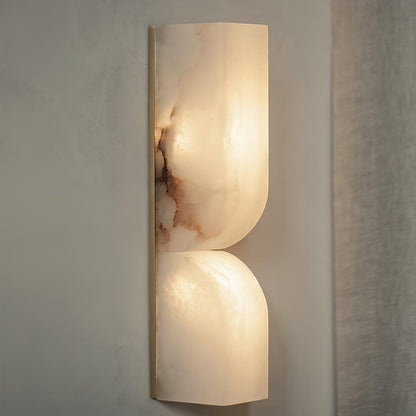 Alabaster Wall Sconce with Adjustable Light Direction