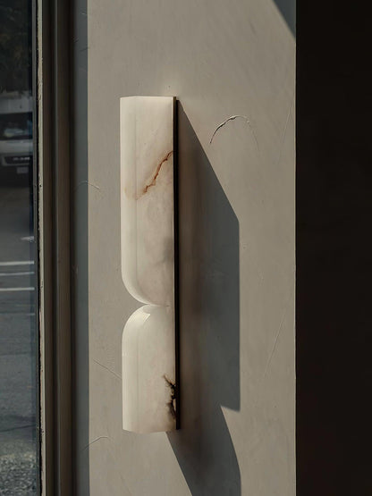 Alabaster Wall Sconce with Adjustable Light Direction