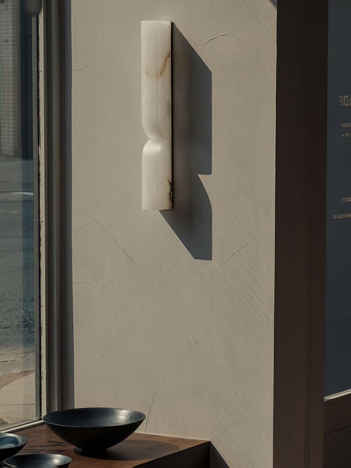 Alabaster Wall Sconce with Adjustable Light Direction