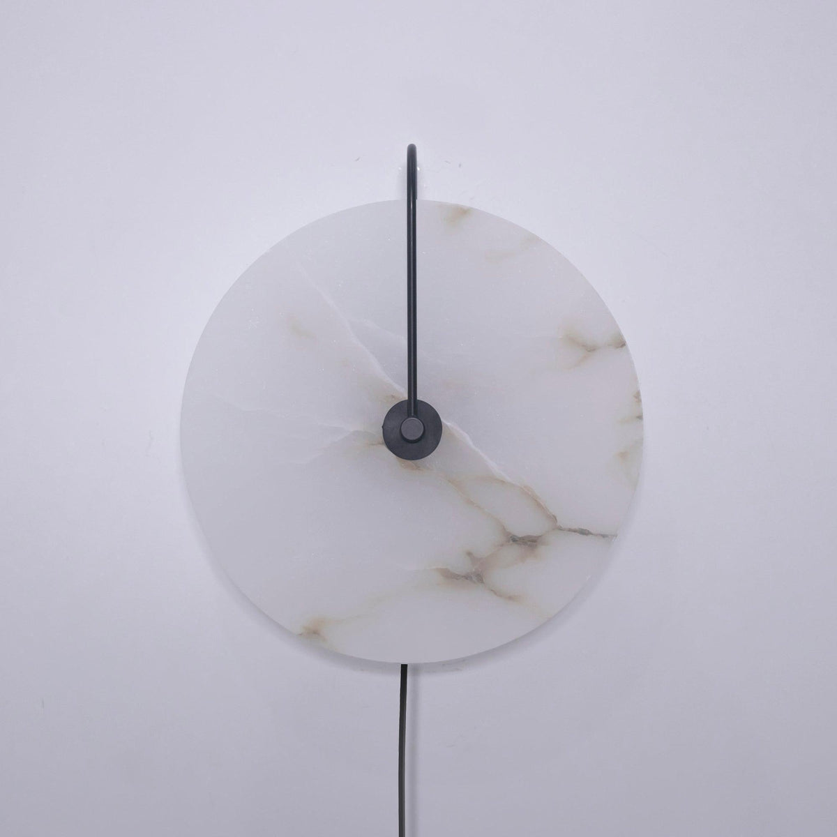 Alabaster LED Plug-In Wall Lamp, Dimmable