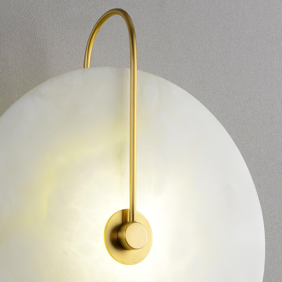 Alabaster LED Plug-In Wall Lamp, Dimmable