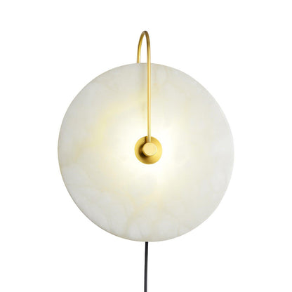 Alabaster LED Plug-In Wall Lamp, Dimmable